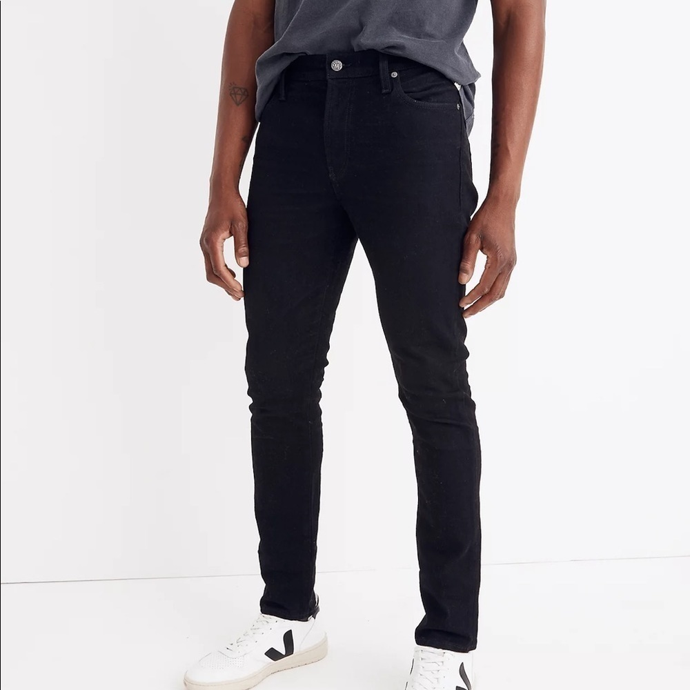NEW Madewell Skinny Authentic Flex Jeans in Classic Black Wash J9492